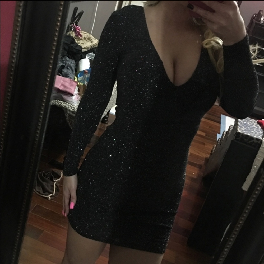 Windsor Sparkly Bodycon Draped Dress